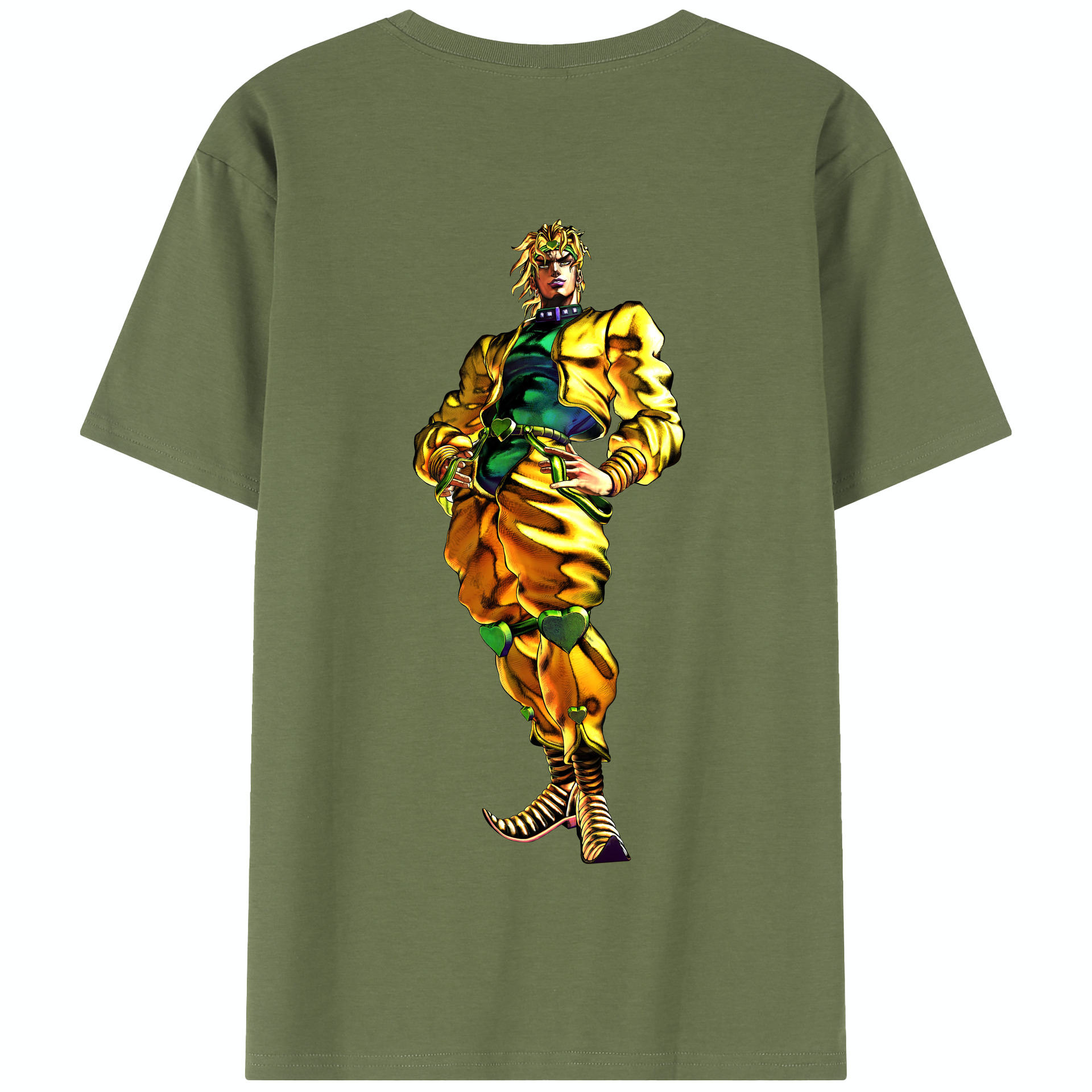 （画像用） ジョジョの奇妙な冒険 ディオ?ブランドー JoJo's Bizarre Adventure Dio Brando 綿100％半袖Tシャツ（背面プリント）